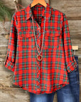 Rustic Charm Plaid Button-Up Shirt
