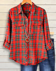 Rustic Charm Plaid Button-Up Shirt