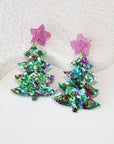 Christmas Tree Star Acrylic Earrings