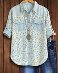 Denim Meadow Button Shirt