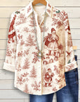 Vintage Christmas Toile Shirt
