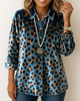 Midnight Leopard Velvet Button-Up Shirt