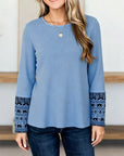 Sky Knit Long Sleeve Top