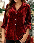 Red Velvet Leopard Shadow Shirt