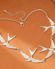 Golden Flight Bird-Link Necklace