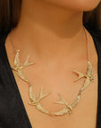 Golden Flight Bird-Link Necklace