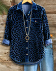 Midnight Velvet Leopard Shirt