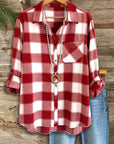 Classic Buffalo Check Roll-Sleeve Shirt
