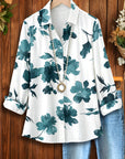 Watercolor Floral Button-Up Shirt