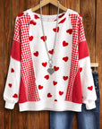 Cozy Heart Patchwork Sweatshirt
