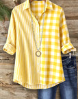 Sunshine Split Stripe & Check Shirt