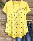 Sunny Breeze Button Panel Blouse