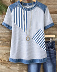 Harbor Stripe Patch Tee
