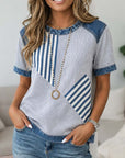 Harbor Stripe Patch Tee