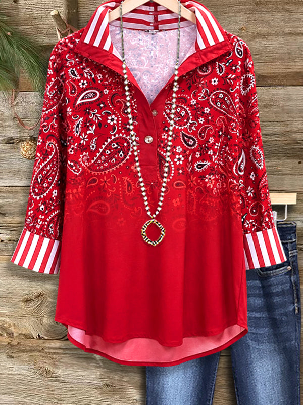 Red Rodeo Paisley Shirt