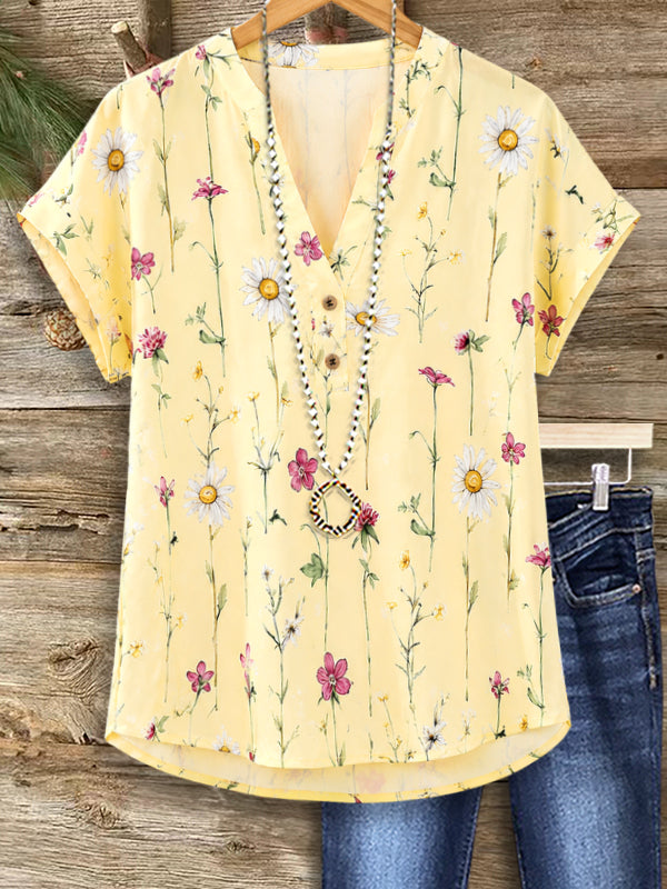 Sunny Meadow Floral Blouse