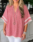 Sweet Picnic Fringe Blouse