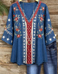Freedom Bloom Denim Tunic