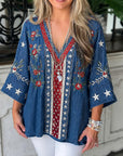 Freedom Bloom Denim Tunic