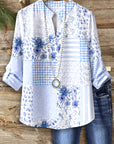 Bluebell Patchwork Henley Top