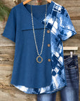 Indigo Breeze Patchwork Tee