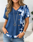 Indigo Breeze Patchwork Tee