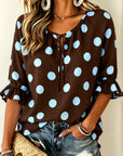 Mocha Dot Charm Blouse
