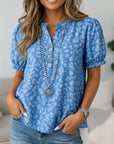 Bluebell Meadow Puff Sleeve Top