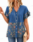 Boho Denim Garden Shirt