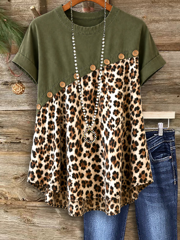 Wild Trail Leopard Patch Tee