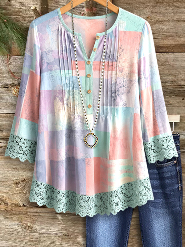 Pastel Breeze Lace Tunic