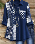 Coastal Dot Patchwork Shirt