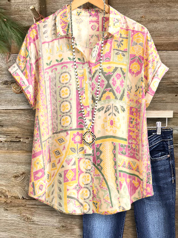 Sunset Mosaic Camp Shirt
