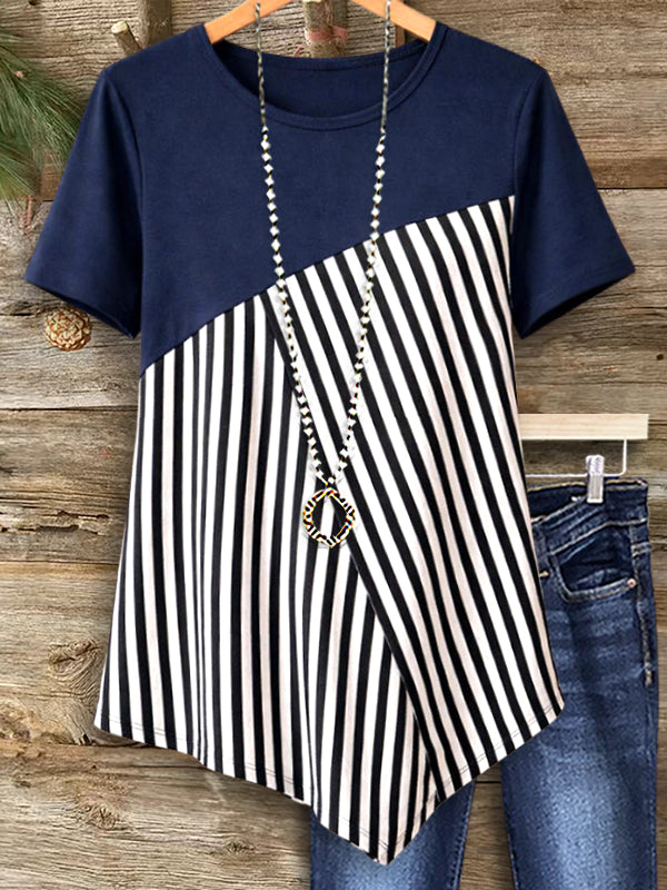 Harbor Stripe Asymmetrical Top