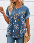 Floral Trail Denim Tee