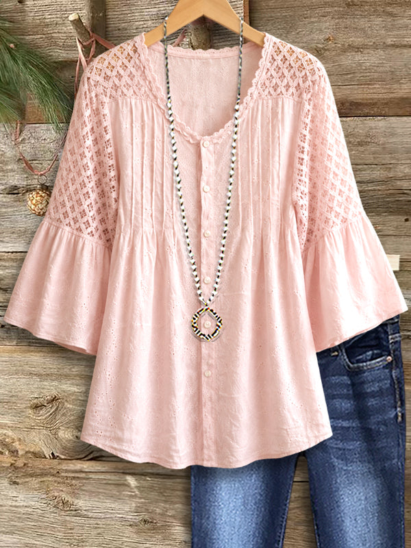 Blush Breeze Lace Blouse