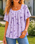 Lavender Meadow Flutter Blouse