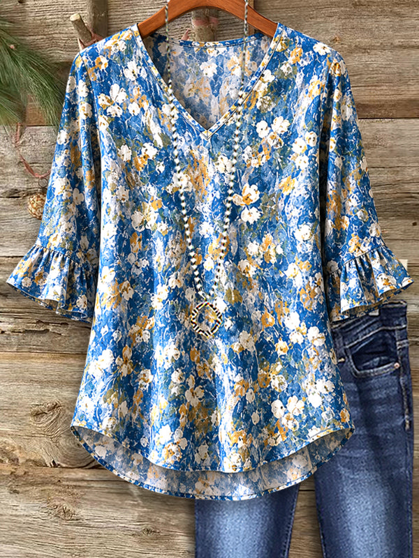 Blue Garden Breeze Blouse