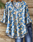 Blue Garden Breeze Blouse