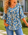 Blue Garden Breeze Blouse