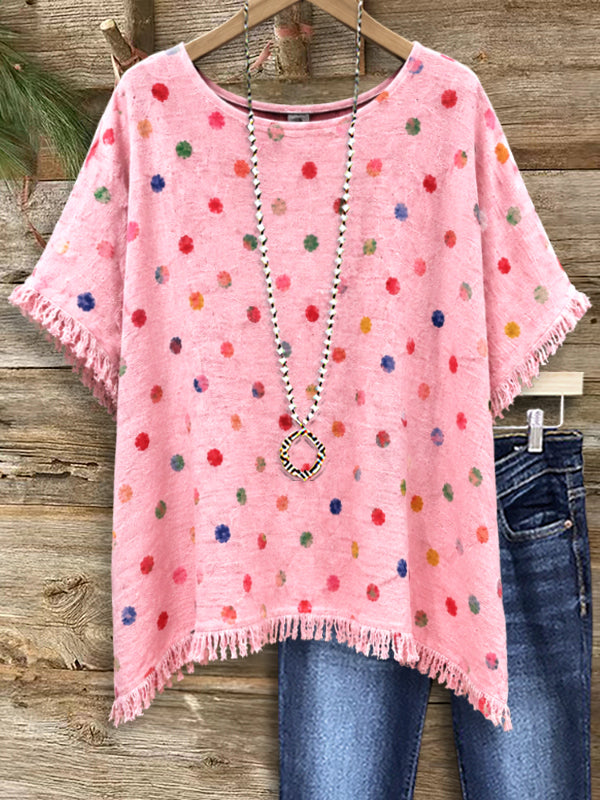 Sweet Confetti Fringe Top