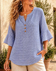Harbor Check Flutter Blouse