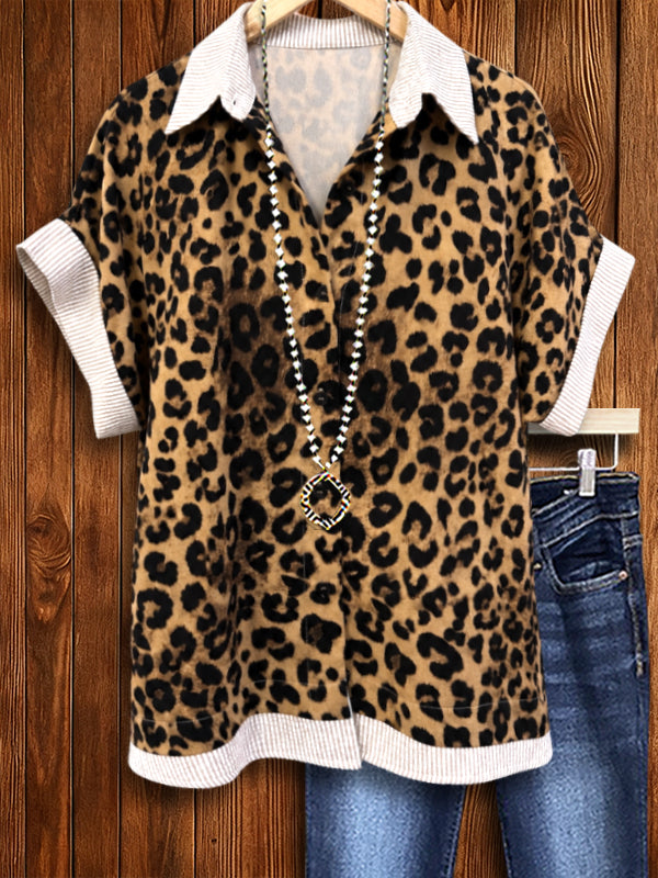 Wild Chic Leopard Camp Shirt