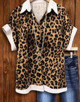 Wild Chic Leopard Camp Shirt