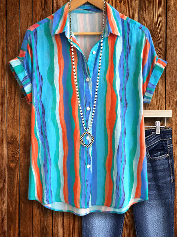 Coastal Sunset Stripe Shirt