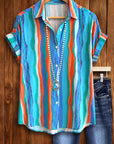 Coastal Sunset Stripe Shirt
