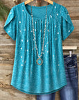 Ocean Mist Pleated Tee