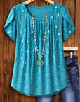 Ocean Mist Pleated Tee
