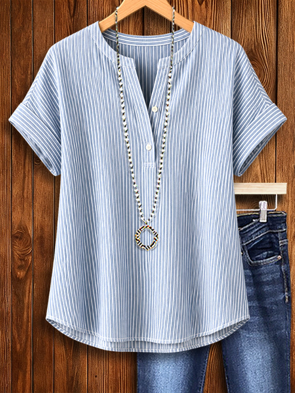Harbor Stripe Henley Top