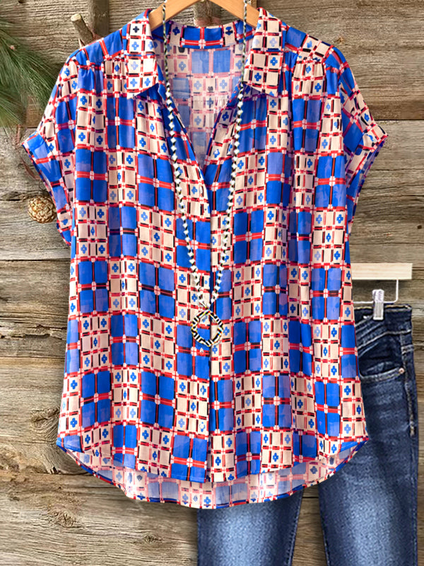 Coastal Mosaic Camp Shirt
